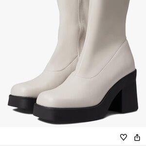 Steve Madden Cream Platform Boots